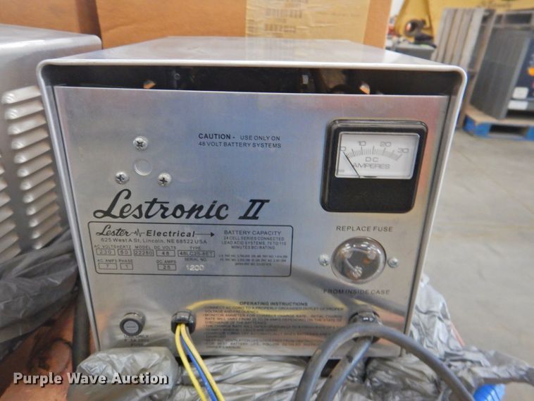 image for item DP4768 (18) Lester Electric Lestronic II 48V forklift battery chargers