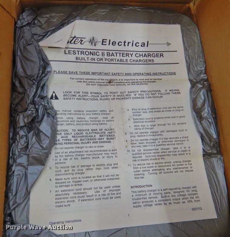image for item DP4768 (18) Lester Electric Lestronic II 48V forklift battery chargers