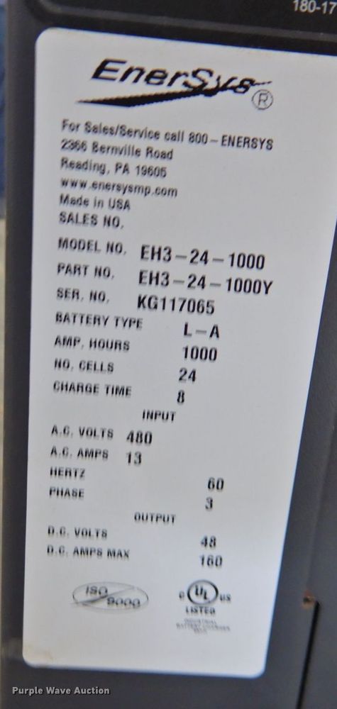 image for item DP4781 (5) EnerSys EnForcer HF 48V forklift battery chargers