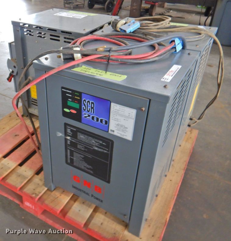 (3) GNB SCR200 24V forklift battery chargers in Lawrence, KS Item