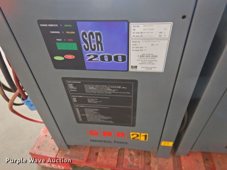 image for item DP4791 (4) GNB SCR200 24V forklift battery chargers