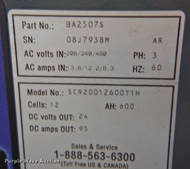 image for item DP4791 (4) GNB SCR200 24V forklift battery chargers