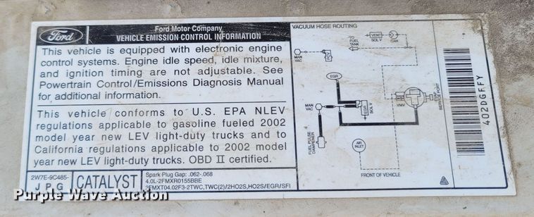 image for item DR3345 2002 Ford Ranger XLT  SuperCab pickup truck