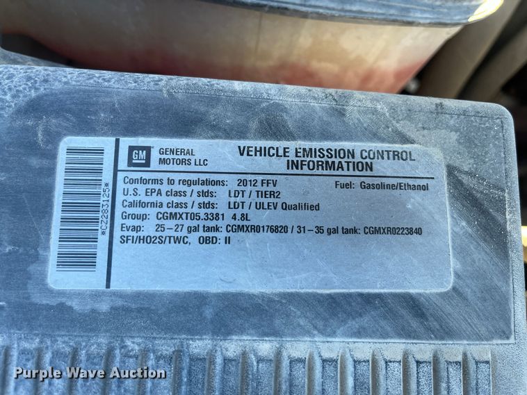 image for item DR7377 2012 Chevrolet Silverado 1500  Ext. Cab pickup truck