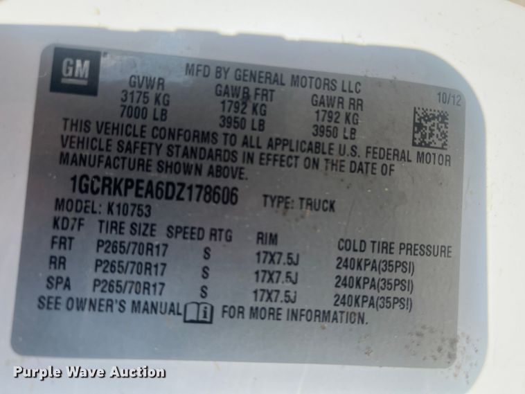 image for item DR7380 2013 Chevrolet Silverado 1500  Ext. Cab pickup truck