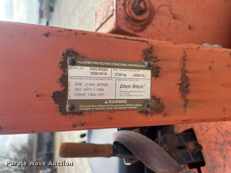 image for item DR7411 1993 Ditch Witch 3500DD  trencher