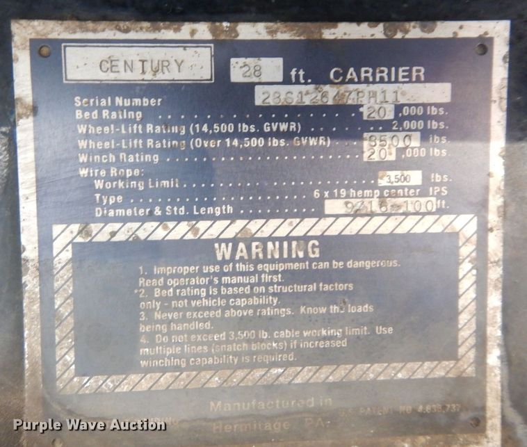 image for item DS1469 2012 Peterbilt 348  rollback truck