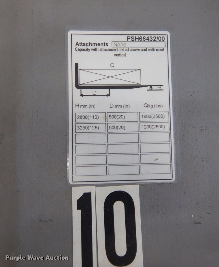 image for item DS1476 2010 Atlet PSH160ST320  forklift