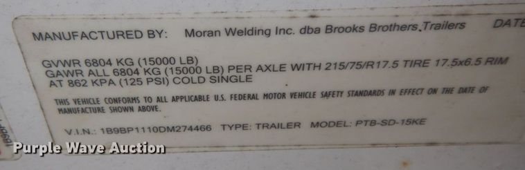 image for item HG9269 2013 Brooks Brothers  pole trailer