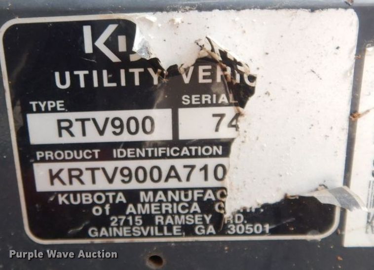 image for item HG9343 2007 Kubota RTV900  utility vehicle