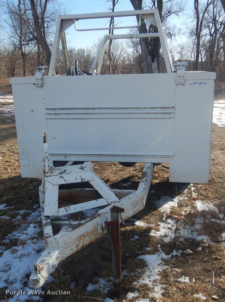 image for item HQ9554 Utility bed trailer with Ditch Witch vibratory plow