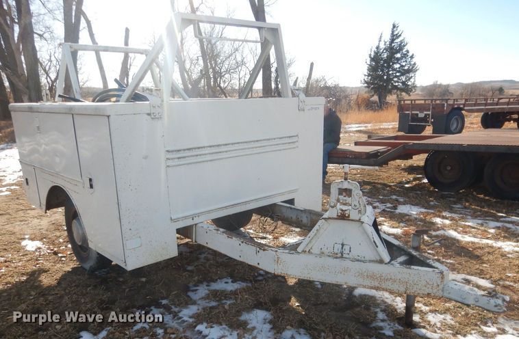 image for item HQ9554 Utility bed trailer with Ditch Witch vibratory plow