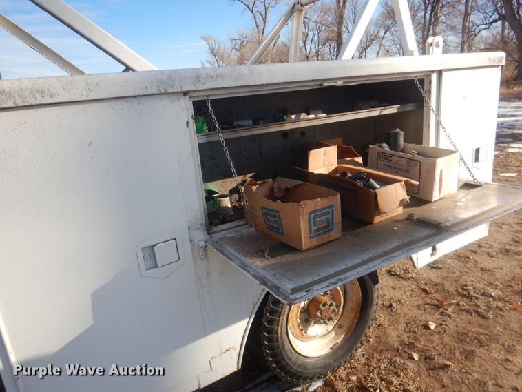 image for item HQ9554 Utility bed trailer with Ditch Witch vibratory plow