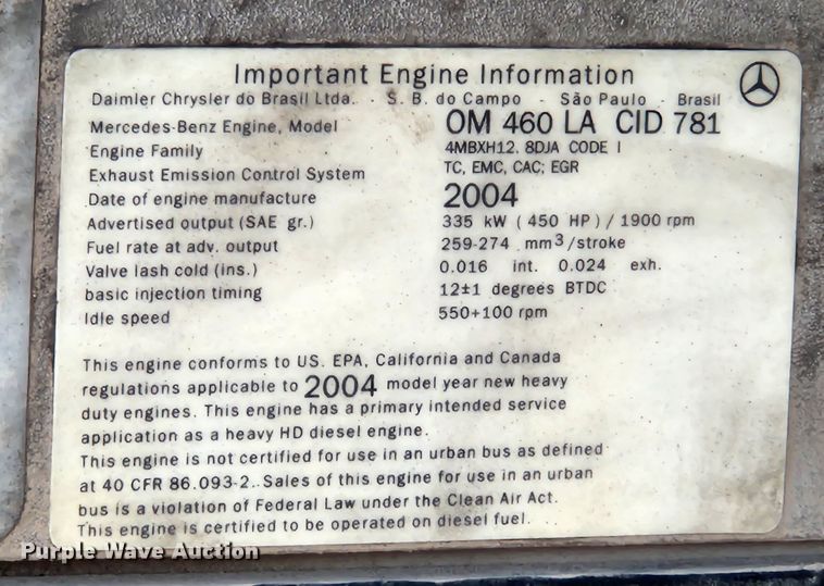 image for item JB9724 2005 Sterling LT9500  semi truck