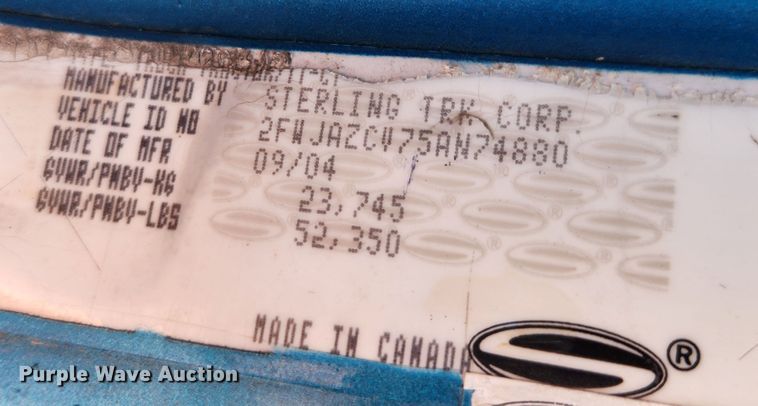 image for item JB9724 2005 Sterling LT9500  semi truck