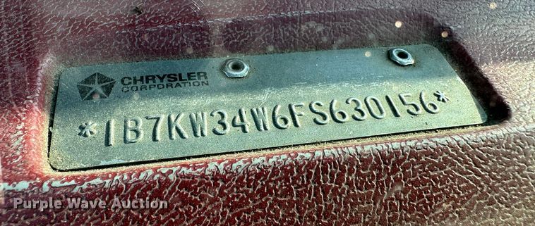 image for item JD9739 1985 Dodge W350  brush fire truck