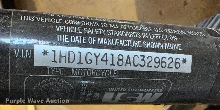 image for item JD9763 2010 Harley Davidson Dyna Fat Bob  motorcycle