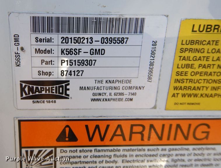 image for item JK9068 Knapheide K56SF-GMD  utility bed