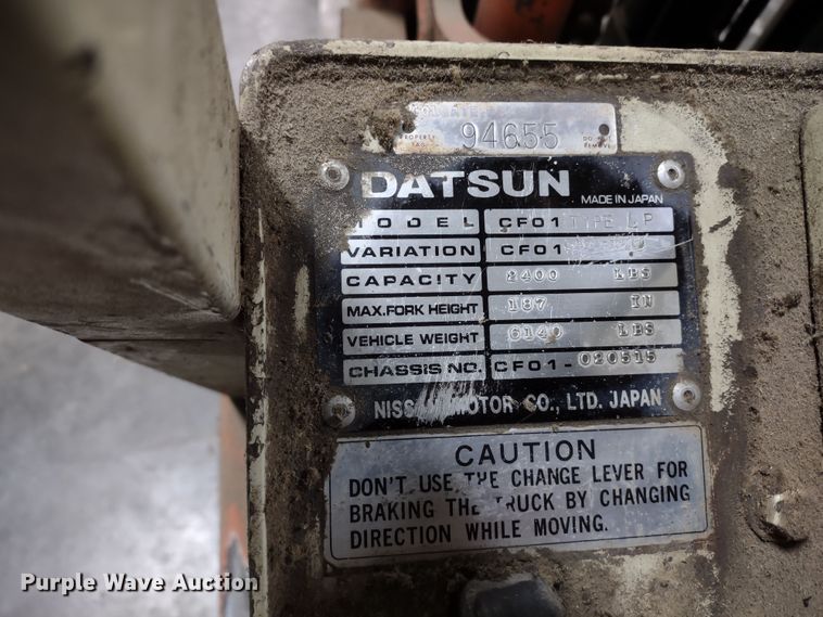 image for item JK9104 Datsun CF01 LP  forklift