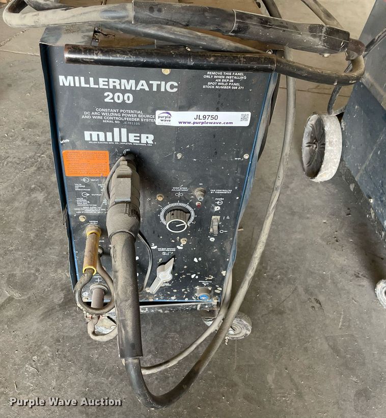 image for item JL9750 (2) Miller Millermatic 200 welders