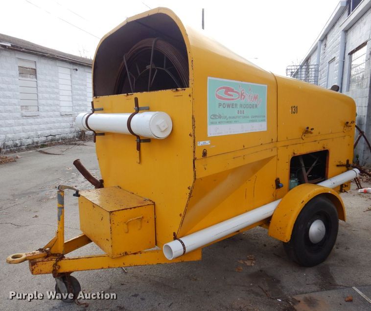 image for item JL9755 O'Brien Manufacturing  sewer rodder trailer