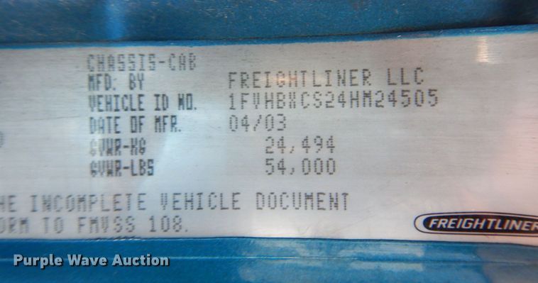 image for item JL9770 2004 Freightliner FL80  flatbed truck