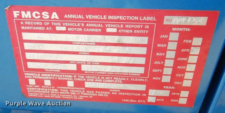 image for item JL9771 2000 Sterling LT9500  crane truck