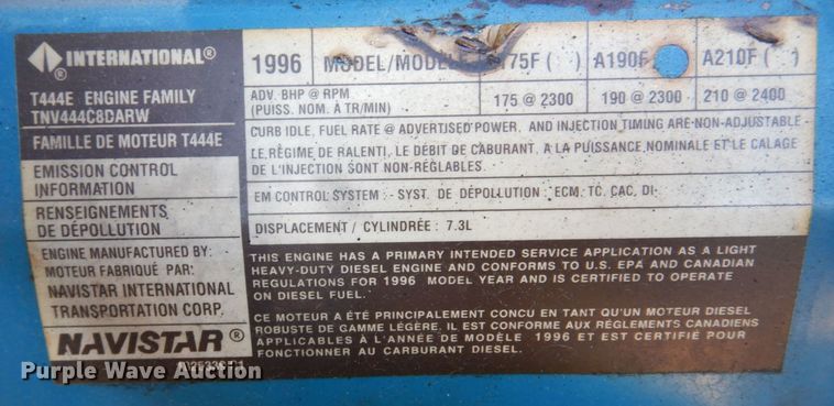 image for item JL9772 1997 International 4700  flatbed truck