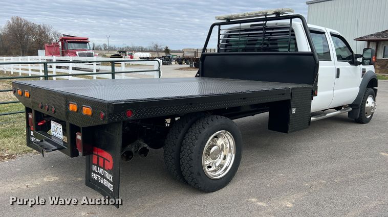 image for item JU9768 2008 Ford F550 Super Duty XL  Crew Cab flatbed truck
