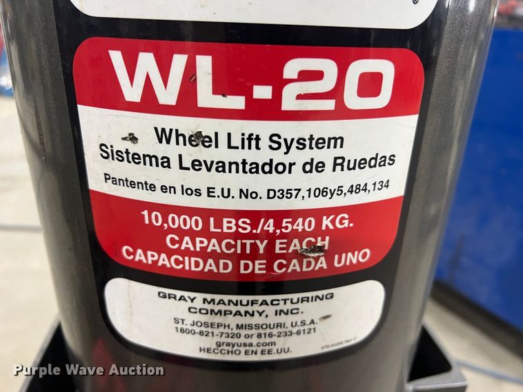 image for item JU9849 (2) Gray WL-20 wheel lift systems