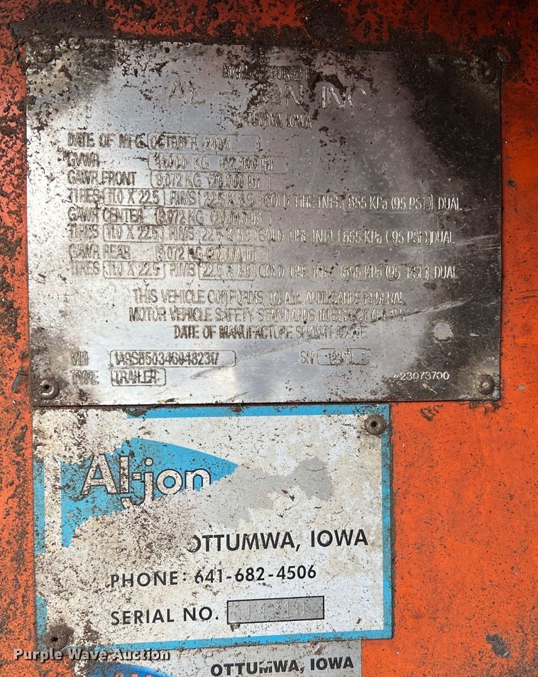 image for item JU9862 2006 Al-jon 580CL  car crusher