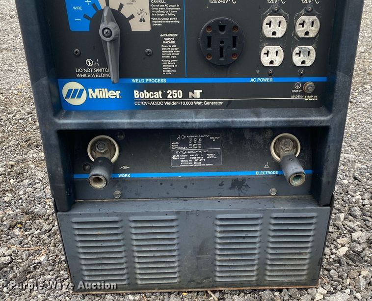 image for item JW9274 Miller Bobcat 250 NT  welder/generator