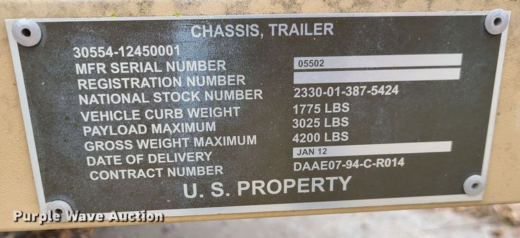 image for item JW9910 Am General  generator