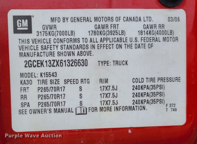 image for item JW9912 2006 Chevrolet Silverado 1500  Crew Cab pickup truck