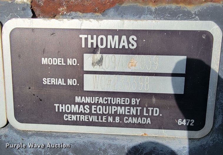 image for item KB9936 Thomas D209  skid steer snow plow