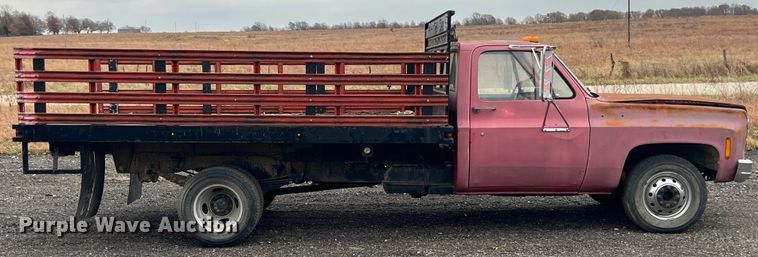 image for item KF9768 1974 Chevrolet C10  dump flatbed pickup truck