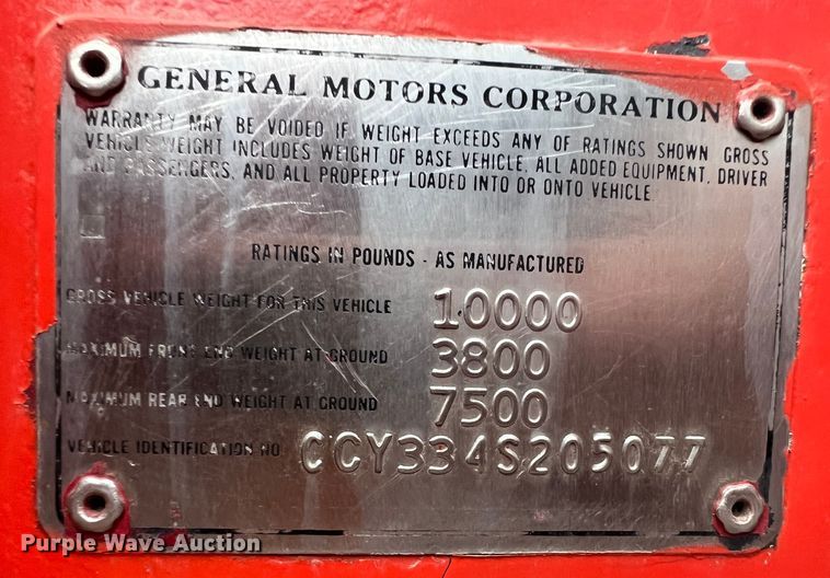 image for item KF9768 1974 Chevrolet C10  dump flatbed pickup truck