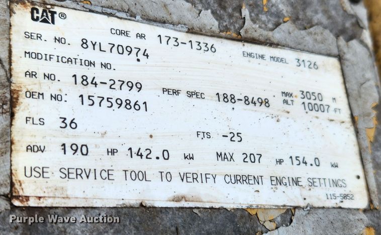 image for item KT9548 Caterpillar 3126  engine