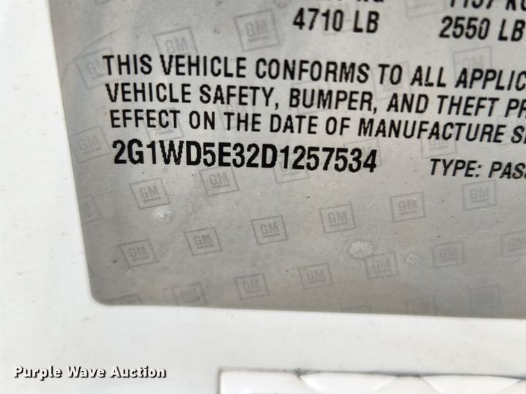 image for item KT9560 2013 Chevrolet Impala Police Cruiser