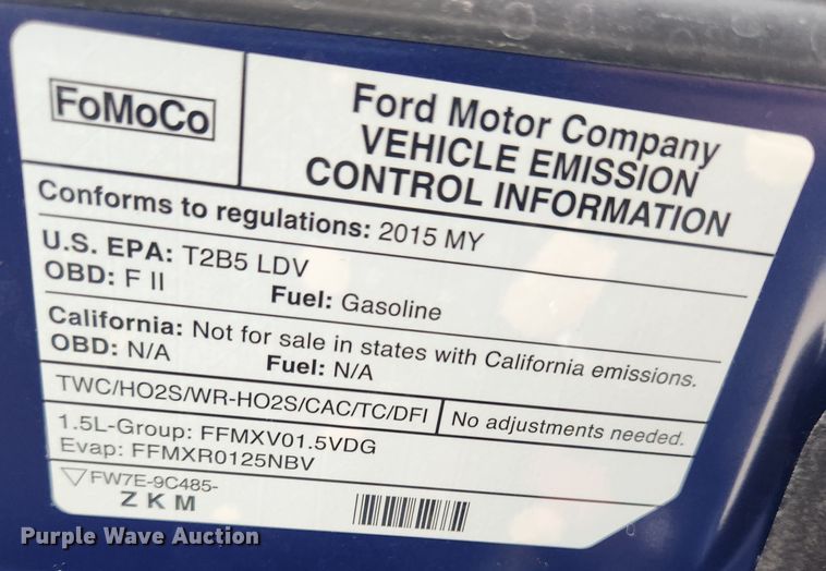 image for item KT9583 2015 Ford Fusion SE