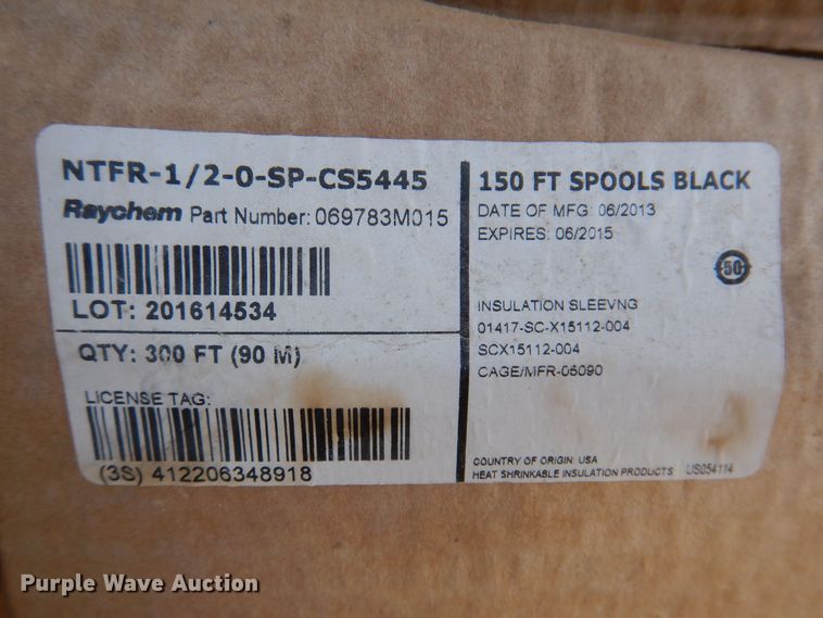 image for item KW9610 Approximately 19 boxes of Raychem TE shrink wrap tubing
