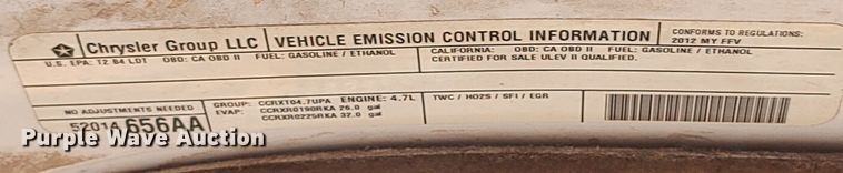 image for item LK9346 2012 Dodge Ram 1500  Crew Cab pickup truck