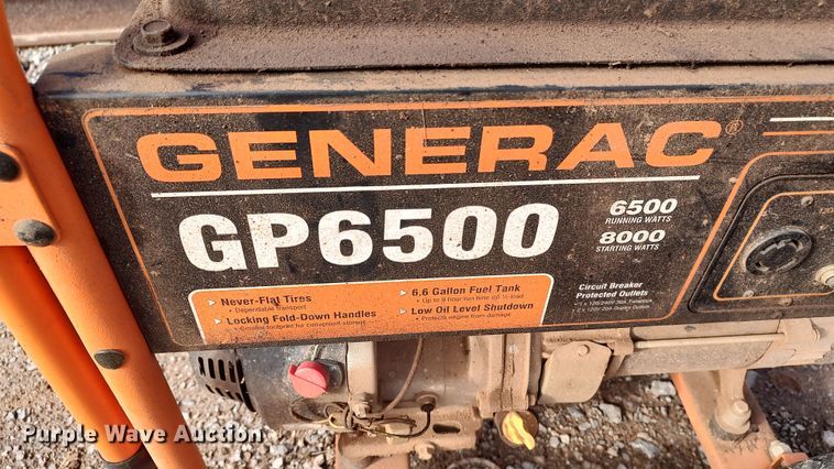 image for item LK9424 Generac GP6500  generator