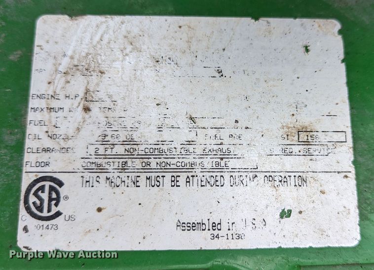 image for item LP9115 2012 John Deere AC-3500GHH  pressure washer