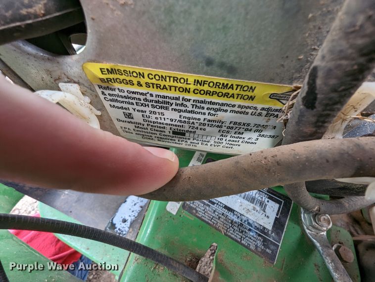 image for item LP9119 2015 John Deere Z525E  ZTR lawn mower