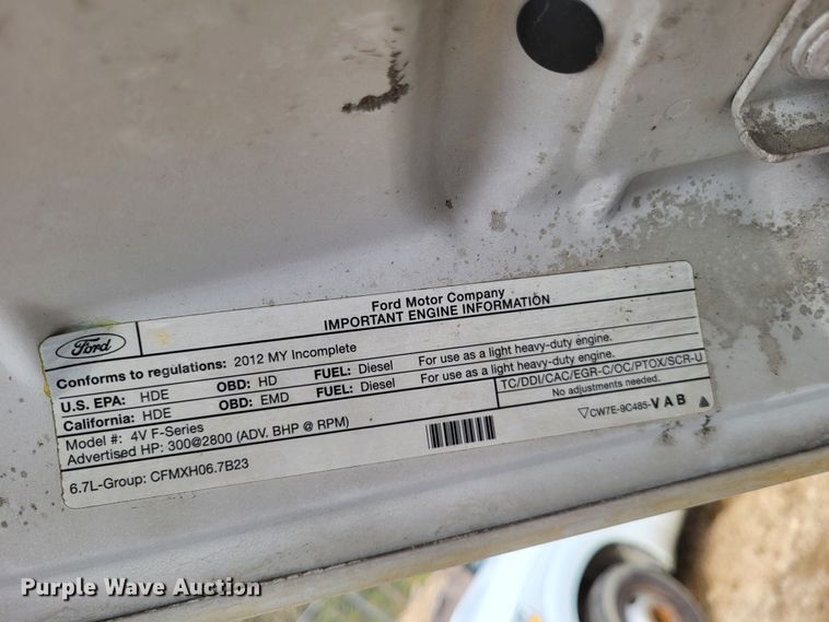 image for item LR9090 2012 Ford F550 Super Duty XL  utility / service truck