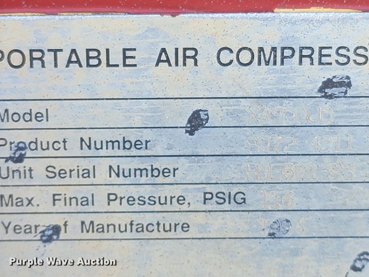 image for item MH9573 Atlas Copco XAS90JD  air compressor