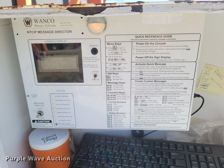 image for item MH9574 Wanco  message board trailer