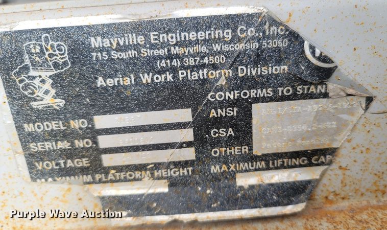 image for item MH9578 Mayville 2033  scissor lift