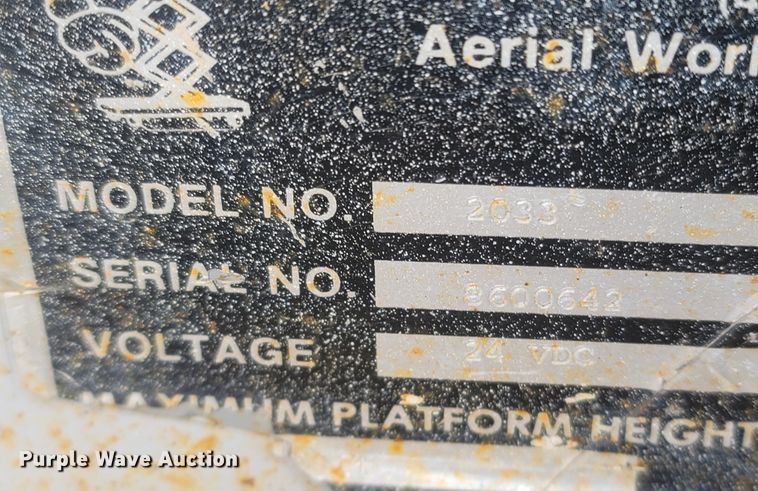 image for item MH9578 Mayville 2033  scissor lift
